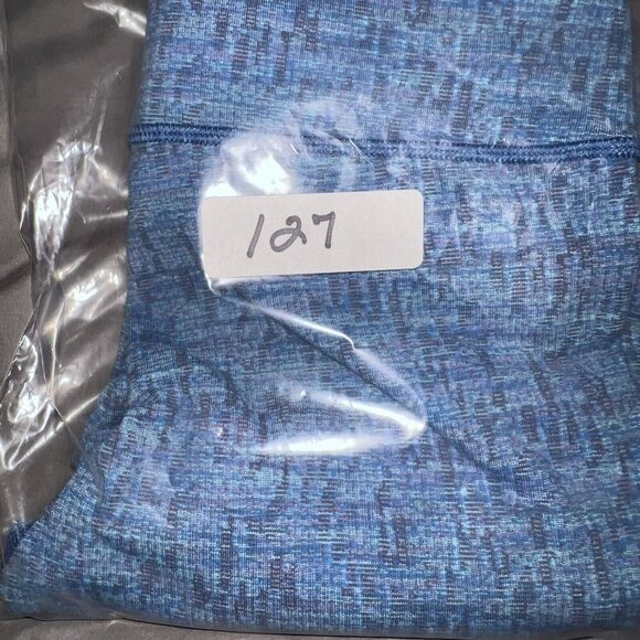 Ivivva Rhythmic Tight‎ Leggings Yoga Pants Girls 14 Blue Space Dye Stretch EUC - Picture 12 of 12